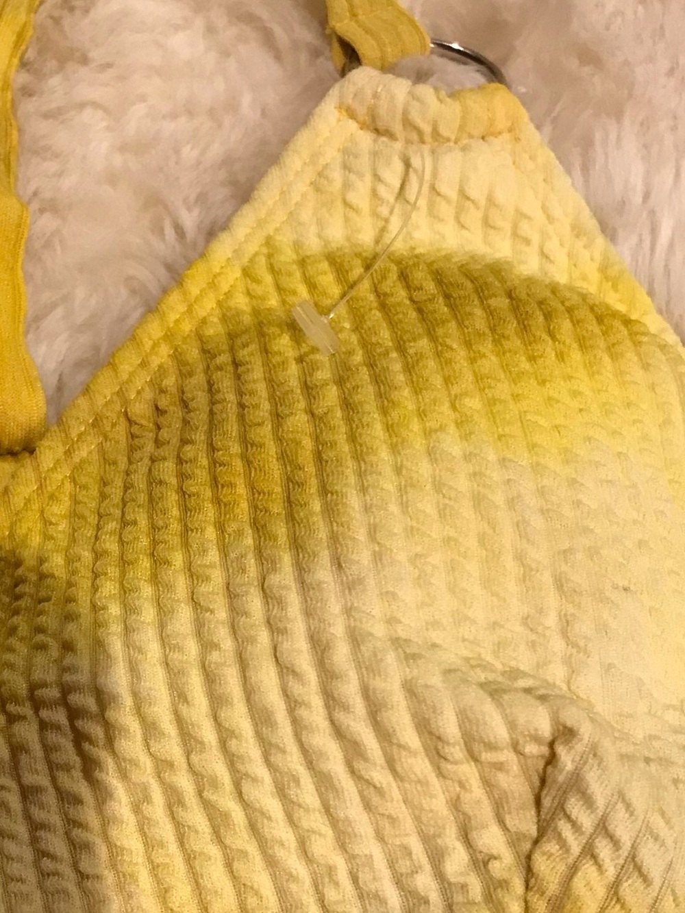 Yellow Ribbed Bikini Set - Picture 6 of 7